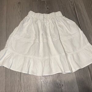 White Embroidered Skirt